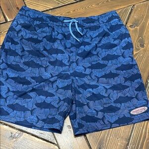 Vineyard Vines Navy Fish Print Shorts